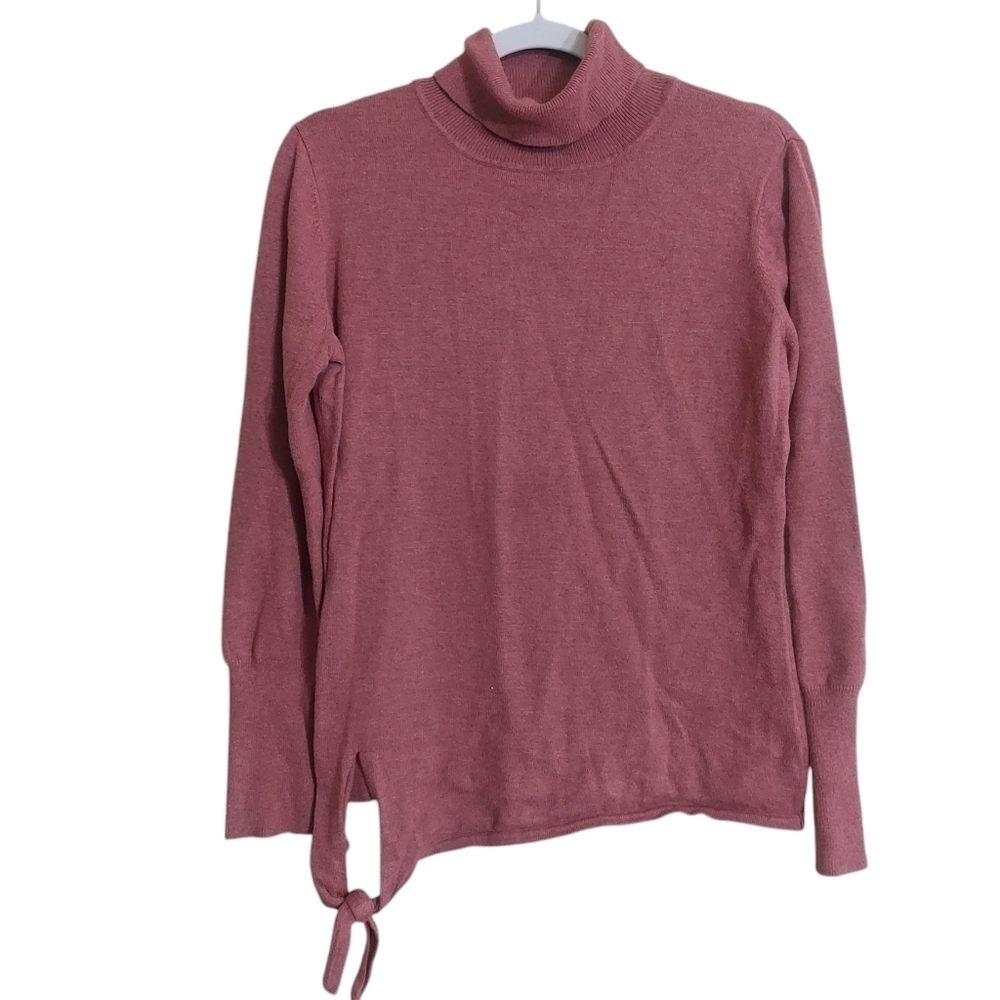 Summer & Sage Long Sleeve Turtleneck Side-tie Sweater- size L